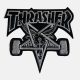 Thrasher Magazine skategoat felvarró (blk/silver)